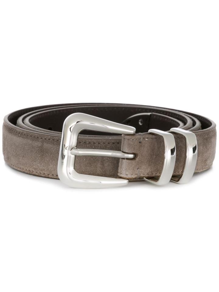 Brunello Cucinelli Classic Belt, Men's, Size: 105, Brown, Suede