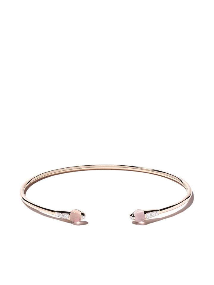 Pomellato 18kt Rose Gold Moonstone & Diamond Bracelet - White