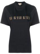 Burberry Check Logo T-shirt - Black