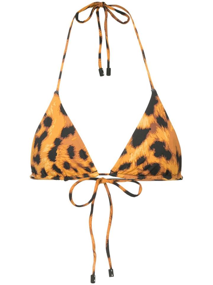 The Upside Leopard Print Bikini Top - Brown