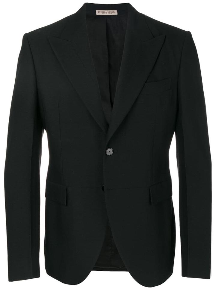 Bottega Veneta Peak Lapel Suit Jacket - Black