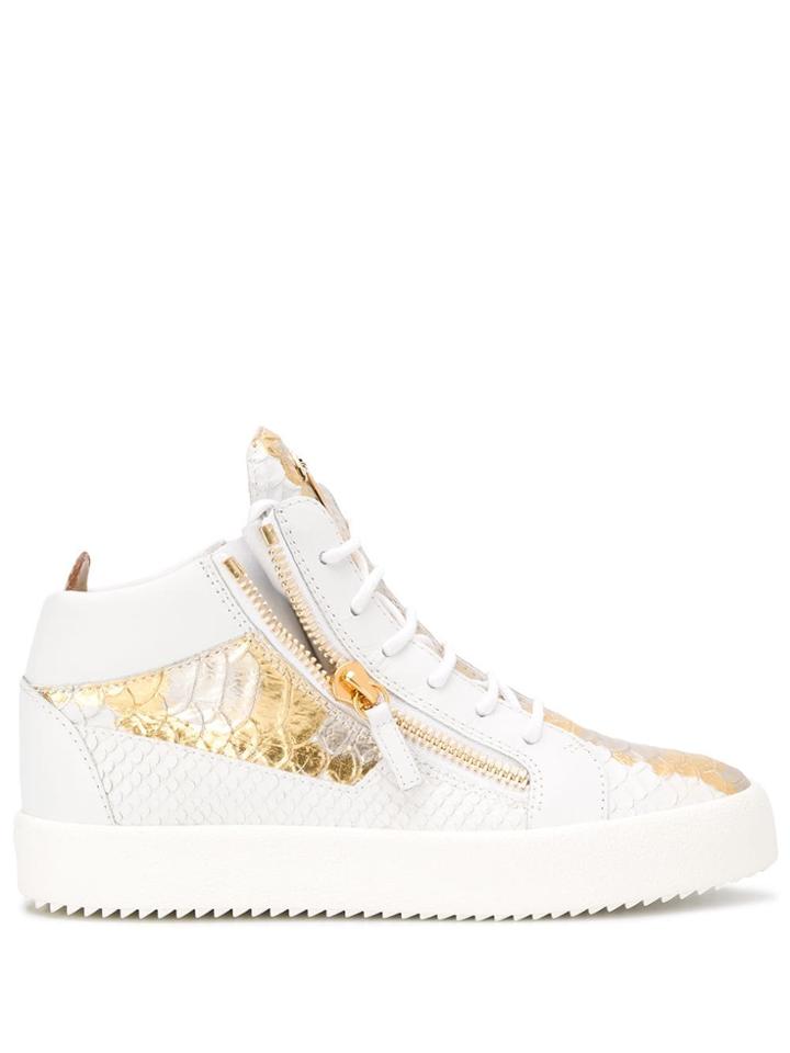 Giuseppe Zanotti Kriss Metallic Sneakers - White
