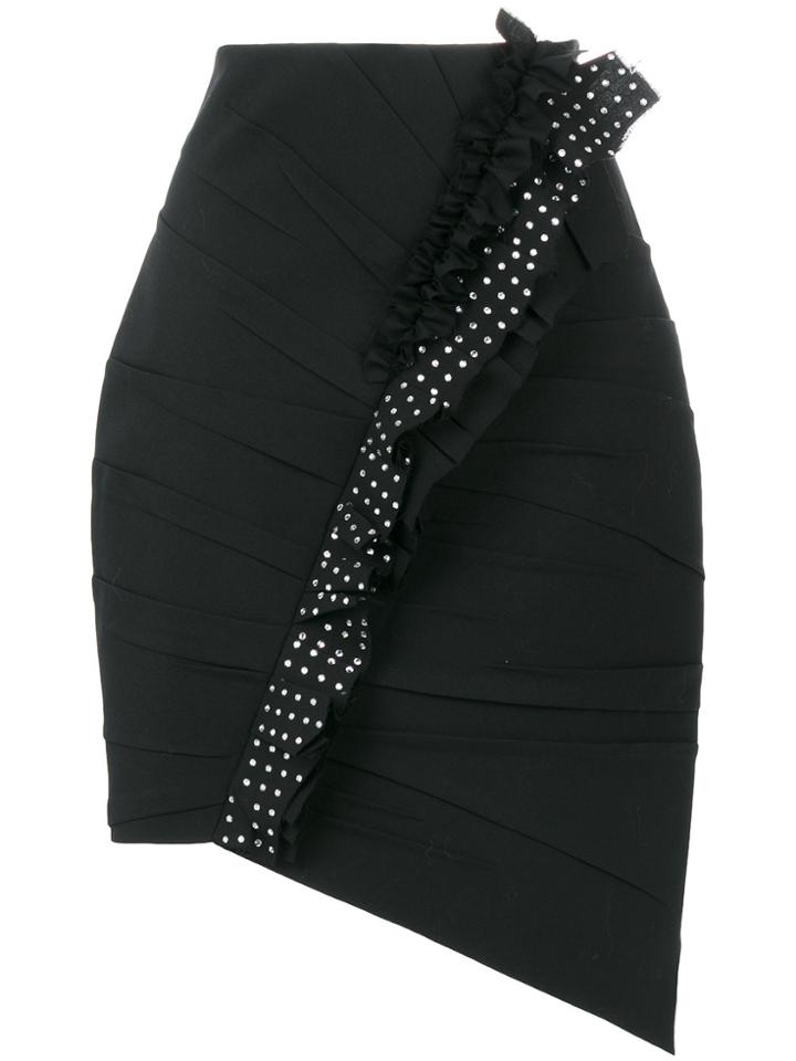 Saint Laurent Asymmetrical Mini Skirt - Black