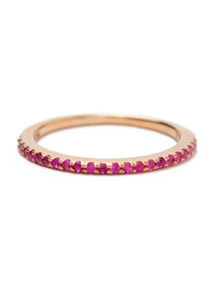 Khai Khai Sapphire Stack Band, Women's, Size: 7, Metallic