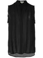 Rag & Bone Embroidered Sleeve-less Top - Black