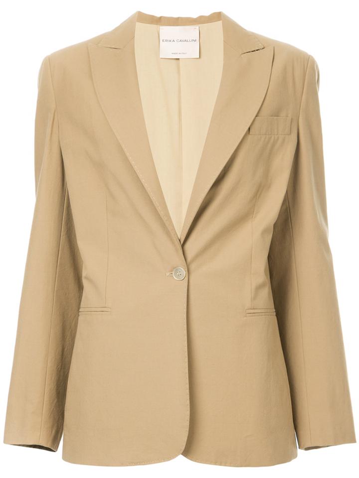 Erika Cavallini Longline Blazer - Brown
