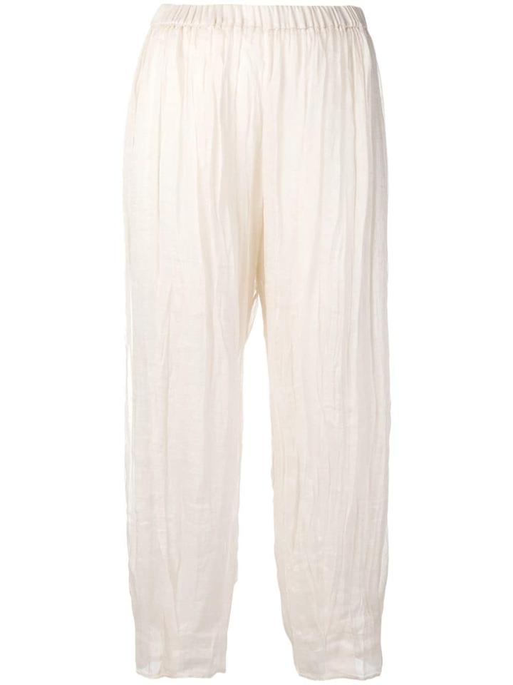 Forte Forte Cropped High-waisted Trousers - Neutrals
