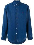 Ralph Lauren - Sport Shirt - Men - Linen/flax - L, Blue, Linen/flax