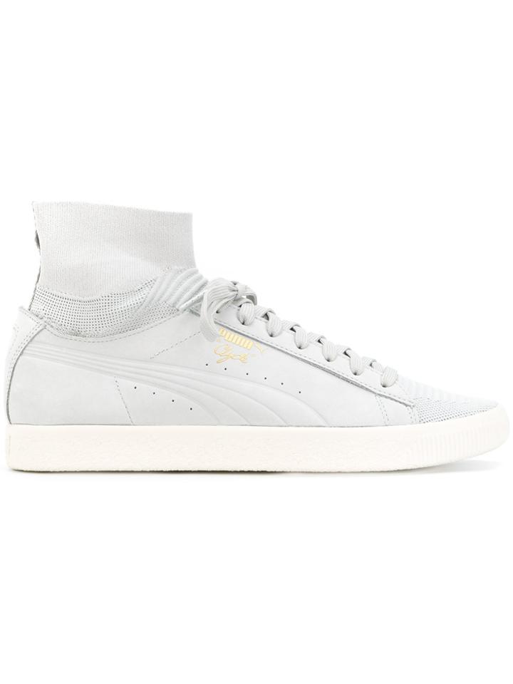 Puma Sock Detail Clyde Sneakers - Grey