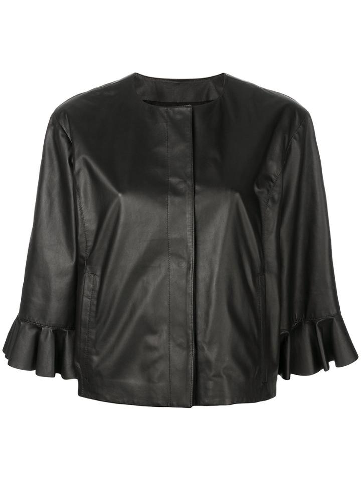 Drome Frilled Loose Jacket - Black