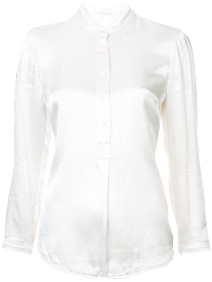 Raquel Allegra Fringe Trimmed Shirt - White