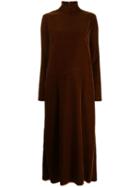 Mm6 Maison Margiela Long Turtleneck Dress - Brown