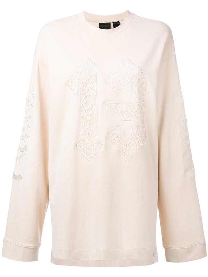 Fenty X Puma - Long Sleeve Graphic T-shirt - Women - Cotton - S, Nude/neutrals, Cotton