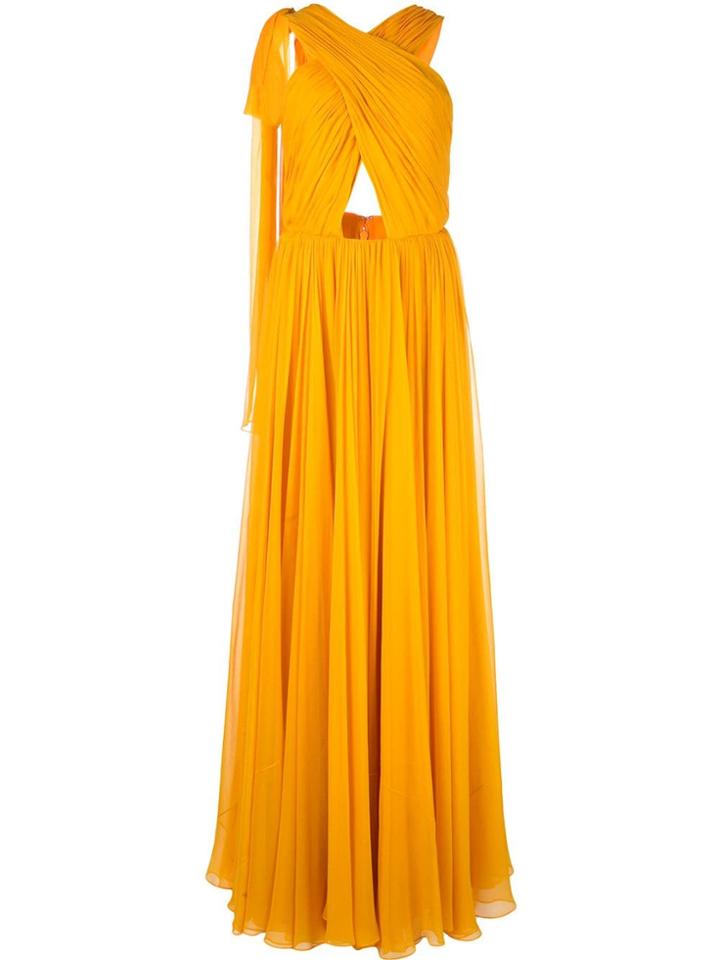 Oscar De La Renta Wrap-around Long Dress - Yellow