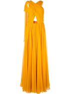 Oscar De La Renta Wrap-around Long Dress - Yellow
