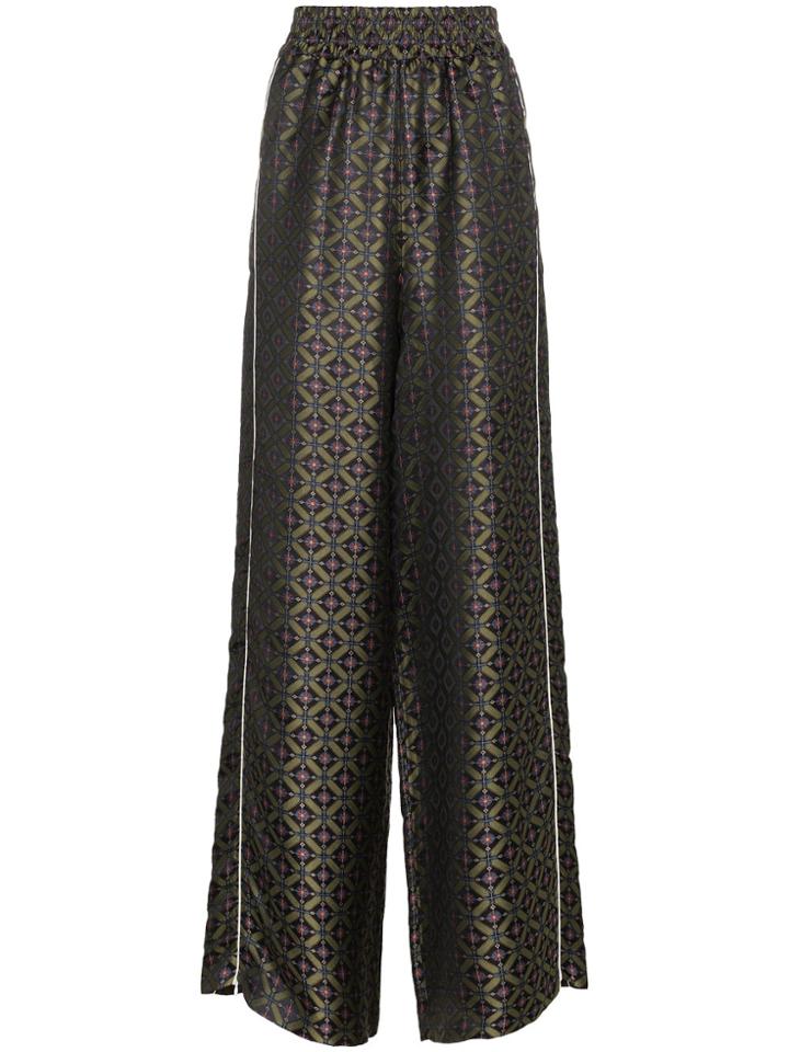 Golden Goose Deluxe Brand Sophie Jacquard Wide Leg Pants - Green