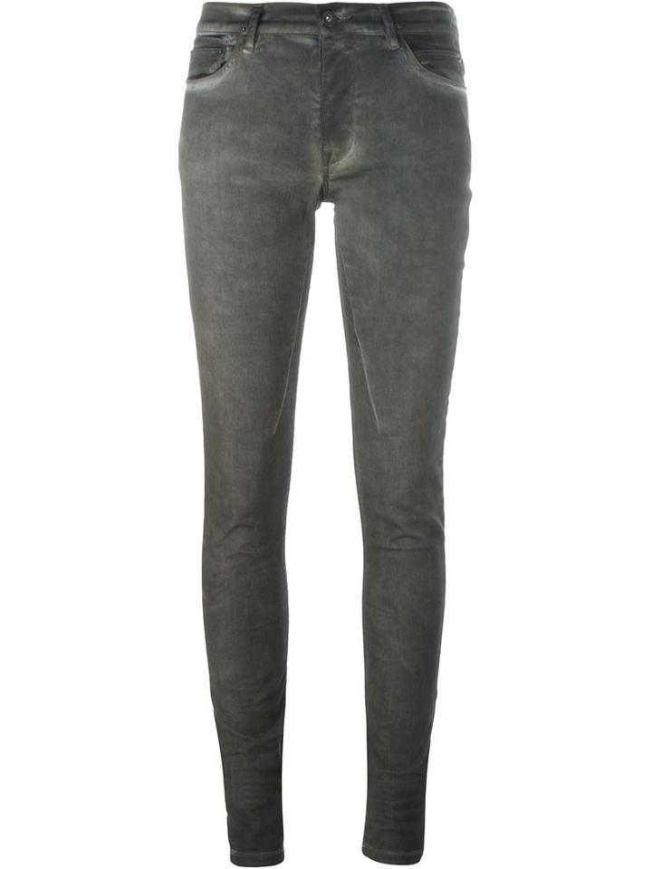 Rick Owens Drkshdw Skinny Jeans, Women's, Size: 28, Grey, Cotton/spandex/elastane