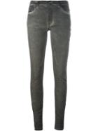 Rick Owens Drkshdw Skinny Jeans, Women's, Size: 28, Grey, Cotton/spandex/elastane