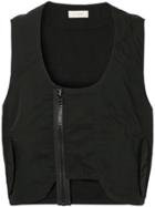Jieda Cropped Vest - Black