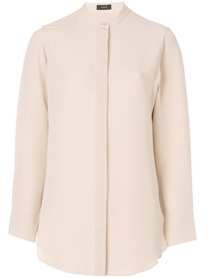 Joseph Band Collar Shirt - Pink & Purple