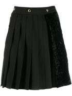Versace Jeans Couture Asymmetric Pleated Skirt - Black