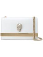Philipp Plein 'santa Fe' Mini Shoulder Bag, Women's, White, Leather/polyester