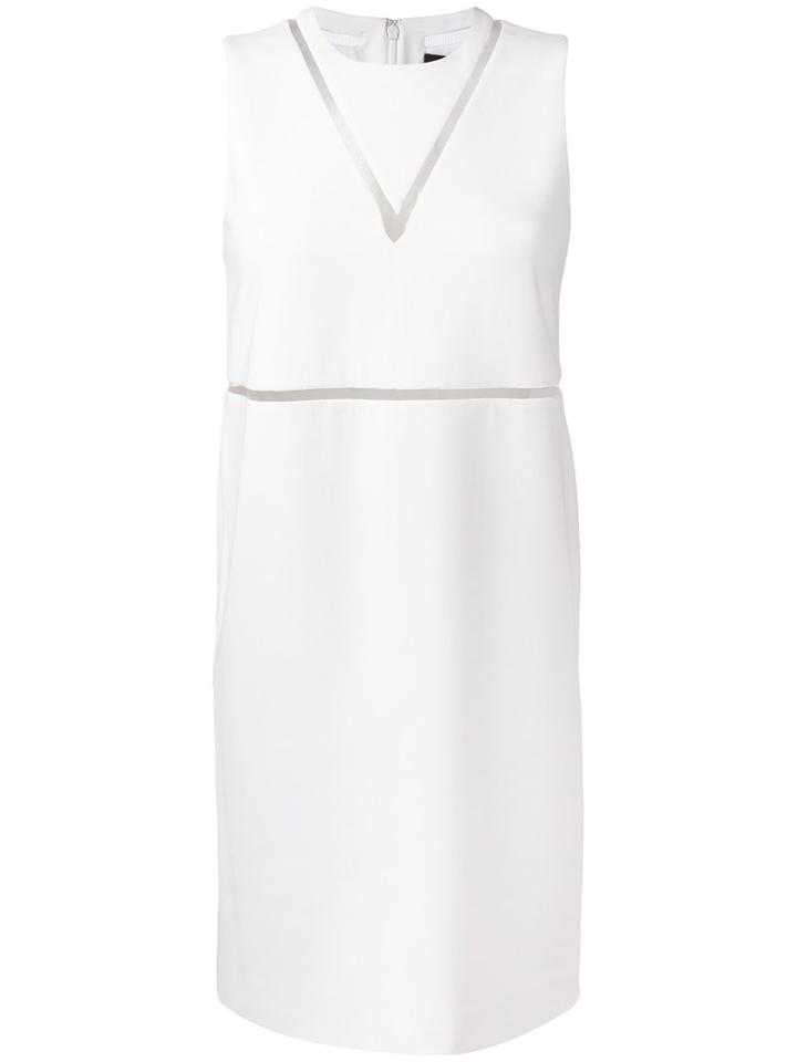 Alexander Wang Fishing Line Panel Shift Dress, Women's, Size: 2, White, Polyester/triacetate/spandex/elastane
