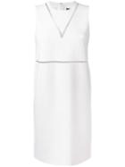 Alexander Wang Fishing Line Panel Shift Dress, Women's, Size: 2, White, Polyester/triacetate/spandex/elastane