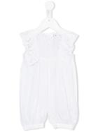 Stella Mccartney Kids - Embroidered Romper - Kids - Cotton - 6 Mth, White
