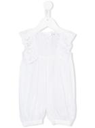 Stella Mccartney Kids - Embroidered Romper - Kids - Cotton - 6 Mth, White