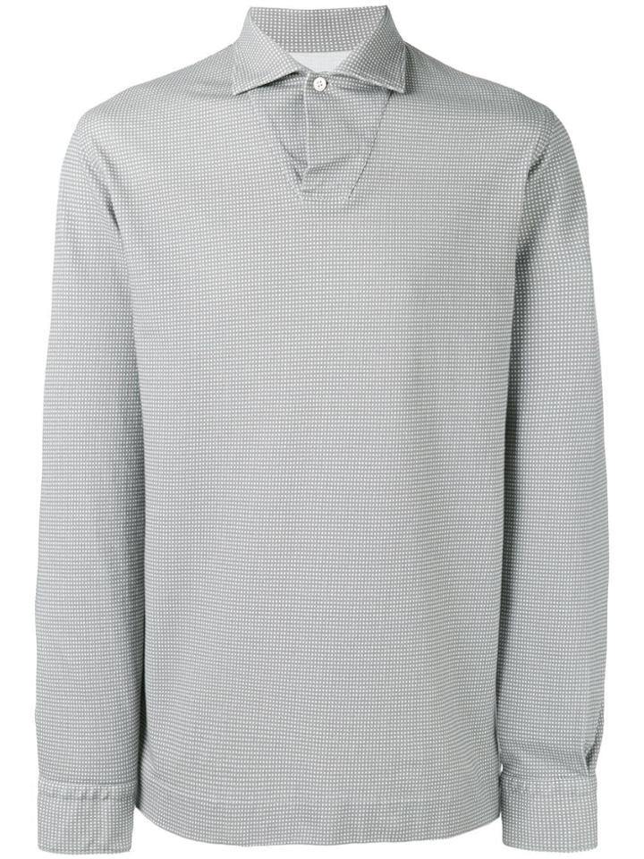 Danolis Mini Print Polo Shirt - Grey