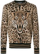 Dolce & Gabbana Leopard Jacquard Sweatshirt - Neutrals