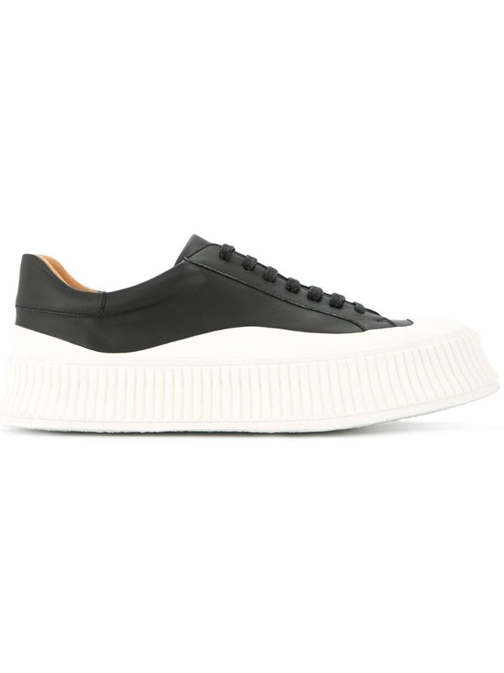 Jil Sander Chunky Lace Up Sneakers - Black