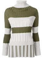 Pleats Please Issey Miyake Ribbed Jumper - Green