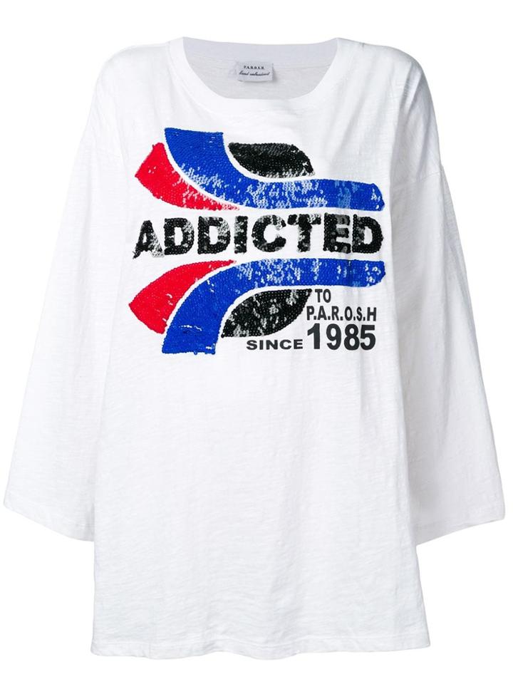 P.a.r.o.s.h. Oversized Logo Shirt - White