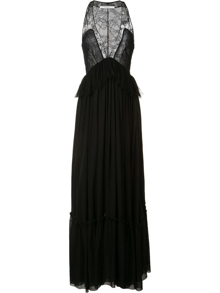 Givenchy Lace Body Gown, Women's, Size: 38, Black, Silk