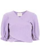 Framed Cropped Top - Purple