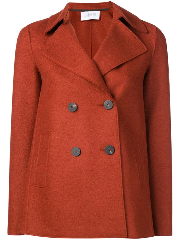 Harris Wharf London Straight-fit Peacoat - Orange