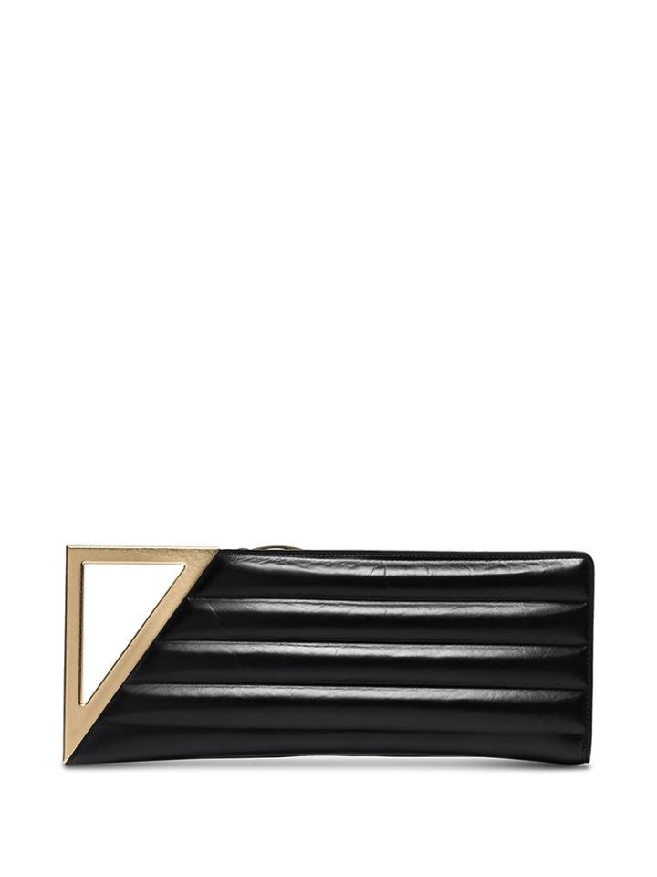 Bottega Veneta Black Bv Rim Quilted Leather Clutch Bag