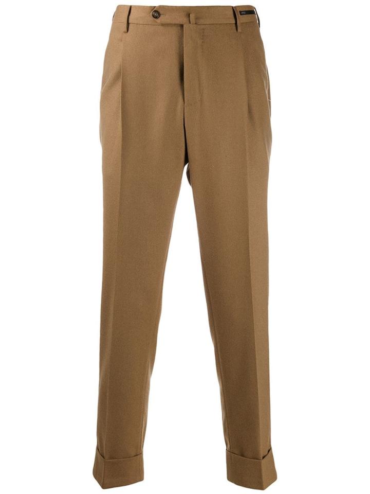Pt01 Regular Fit Chinos - Brown