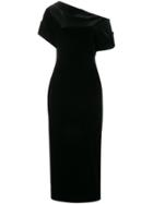 Christopher Kane Stretch Velvet One-shoulder Dress - Black