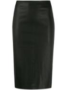 Arma Leather Look Pencil Skirt - Black