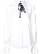 Adam Lippes Ruffled Neck Shirt - Black