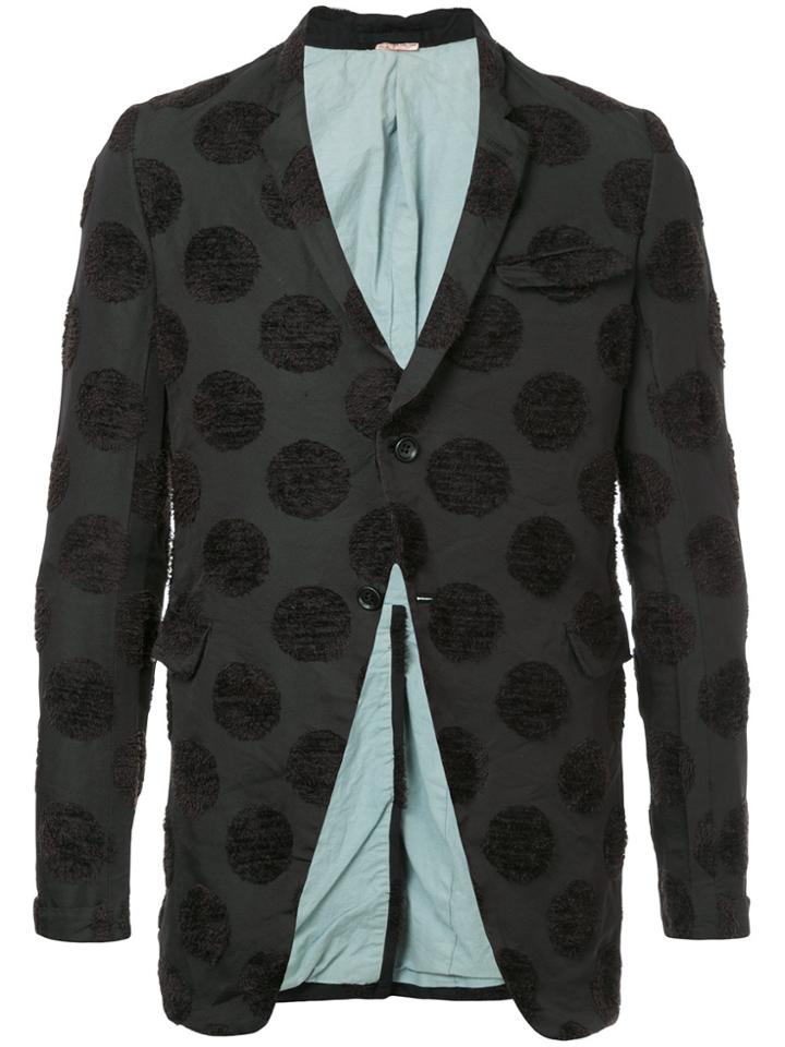 Comme Des Garçons Vintage Flocked Dots Blazer - Black