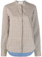 Ports 1961 Gingham Band Collar Shirt - Green