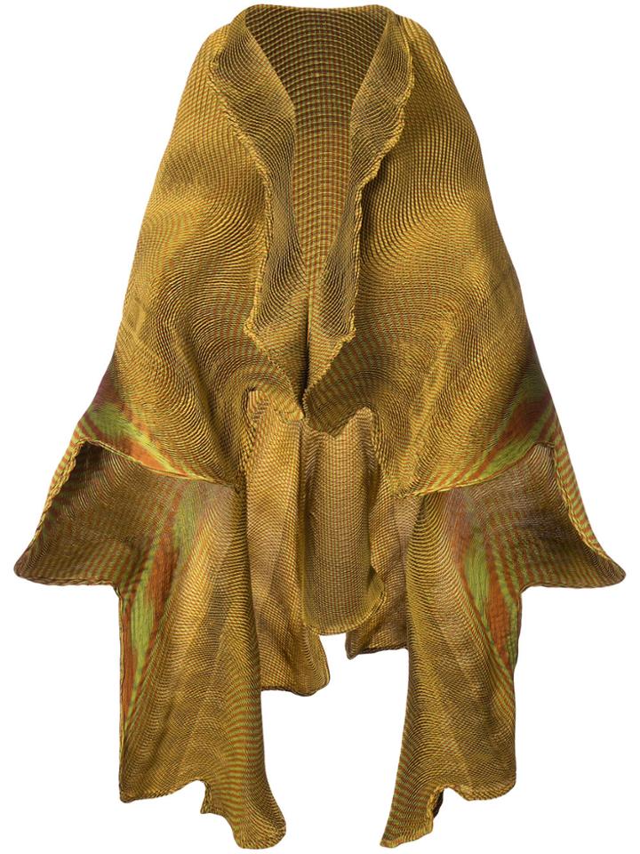 Issey Miyake Frilled Shawl Jacket - Metallic