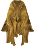 Issey Miyake Frilled Shawl Jacket - Metallic