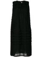Comme Des Garçons Noir Kei Ninomiya Pleated Detail Midi Dress - Black