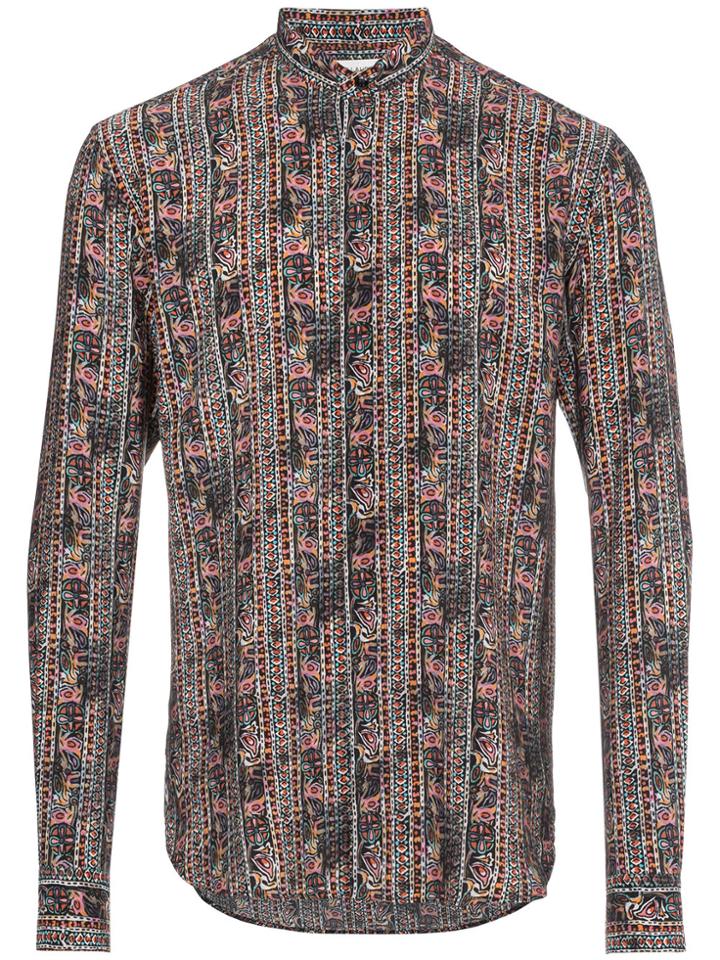 Saint Laurent Silk Batik Print Shirt - Multicolour