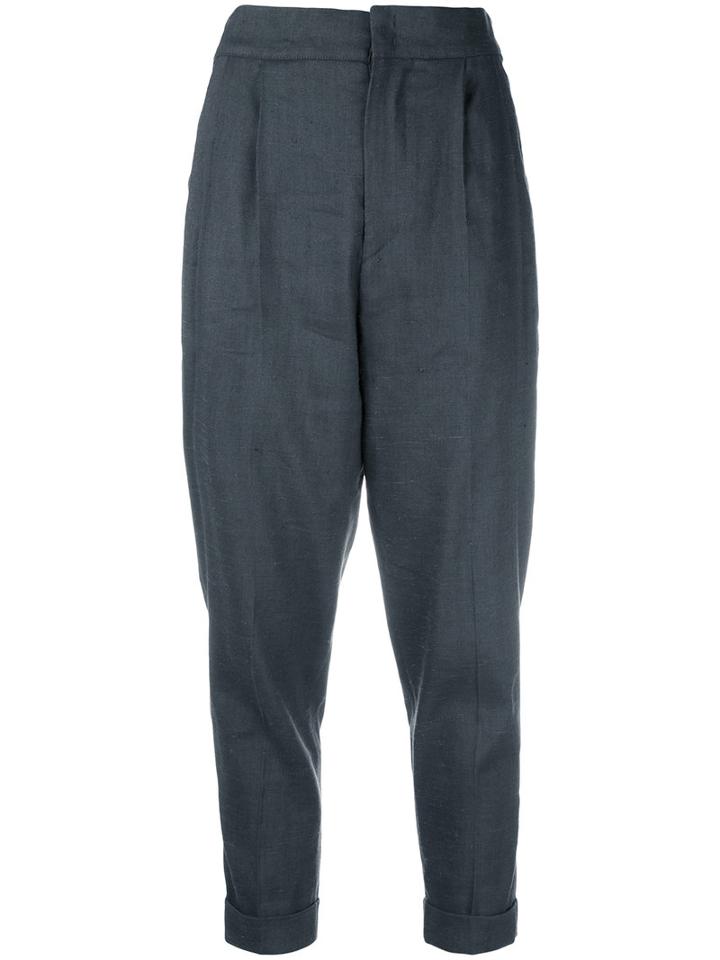 Isabel Marant Neyo Trousers, Size: 36, Grey, Silk/linen/flax/viscose/spandex/elastane